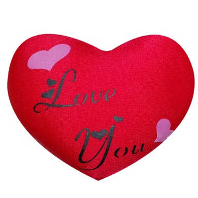 "Heart Shape Pillow with message - PST -735-code002 - Click here to View more details about this Product